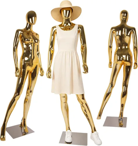 Miniatura 22 de Maniquí de cuerpo completo masculino – Soporte de maniquí con base de metal Pantalla de forma de vestido desmontable, modelo de vestido ajustable