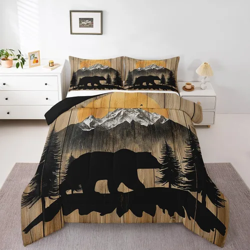 Miniatura 8 de Feelyou Juego de ropa de cama de vaca de las Highland para niños, edredón de ganado con girasol para niñas, adolescentes, juego de edredón