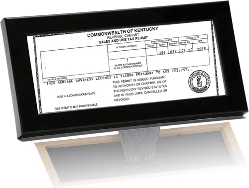 Miniatura 3 de Creative Picture Frames Marcos de licencia negros de 8.5 x 3.5 pulgadas para profesionales de la cosmetología, exhibidores de titulares de licencia