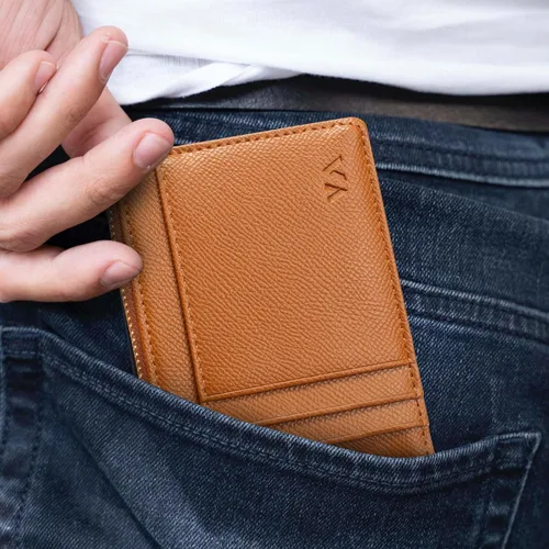 Miniatura 108 de Tarjetero delgado con bloqueo RFID, billetera de bolsillo pequeño, con cremallera Keychian para monedero, monedero y tarjetero para mujeres y hombres