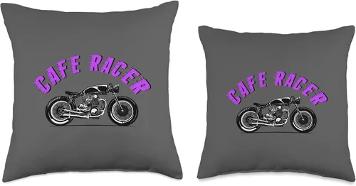 Miniatura 3 de American Cafe Racer Motorcycle Apparel and Merch Cafe Racer Biker Men Women Adult Teens Boys Girls Kids Youth Throw Pillow, 16x16, Multicolor