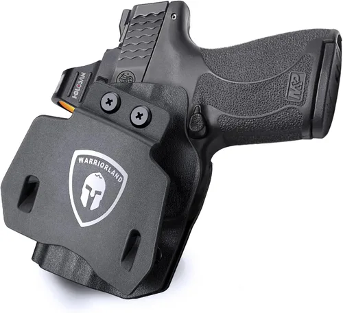 WARRIORLAND Funda OWB Kydex con corte óptico, ajuste seleccionado para Glock 17/19/19X/43/43X MOS, sin riel 1911, Hellcat/Hellcat Pro, Taurus S&W