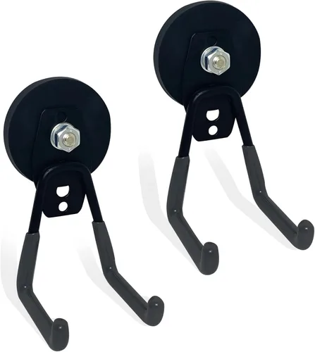 Miniatura 8 de TSUYA Ganchos magnéticos fuertes, ganchos magnéticos de garaje de 45 libras, ganchos de utilidad resistentes para colgar herramientas de patio