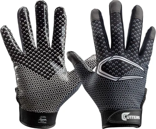 Miniatura 10 de Cutters Guantes de fútbol – Guantes de receptor de fútbol con agarre de silicona de alta adherencia, soporte y protección superiores, adultos