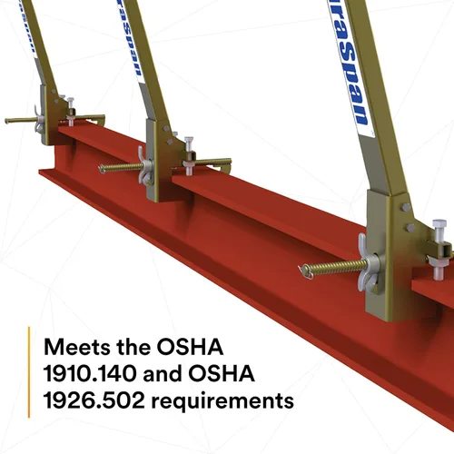 Miniatura 6 de 3M DBI-SALA Secura Span 7400450 Sistema Horizontal, Cable Galvanizado 50', Para Vigas en I, Se adapta a Bridas de Viga I de 6 en 12 pulgadas