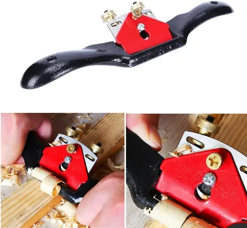 Miniatura 3 de ATPCOOK - Plano de radios ajustables de 10 pulgadas con base plana, hoja de metal para madera, herramienta de mano para carpintería