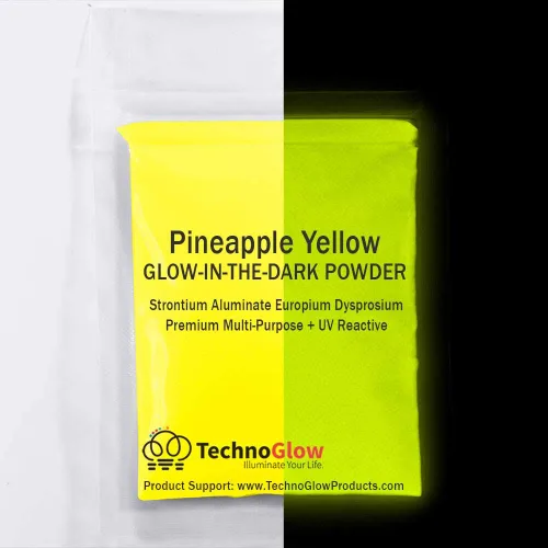 Miniatura 8 de Polvo reactivo que brilla en la oscuridad y a los rayos UV, multiusos, serie PRO (naranja fluorescente a oro, 1 onza (0.99 oz))