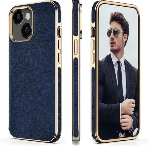 Miniatura 15 de LOHASIC Funda para iPhone 12 y iPhone 12 Pro - Fundas para teléfono i Phone 12 con borde cromado delgado, fundas de cuero de diseño suave, funda