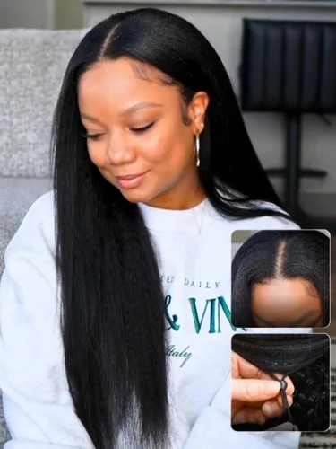Miniatura 28 de Pelucas de cabello humano Bob de Beauty Forever, rubia con raíces marrones, parte lateral, corte recto, 7x5 encaje HD, adiós a los nudos, peluca Bob
