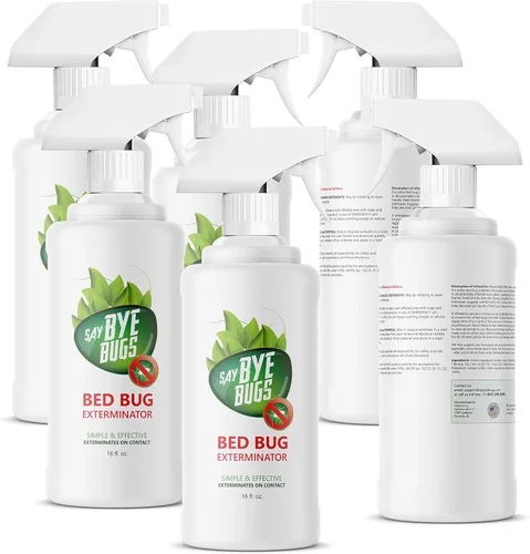 Miniatura 8 de Say Bye Bugs Aerosol para chinches de cama tamaño de viaje, no tóxico y mata al contacto. Spray antimanchas y olor. Nueva fórmula para deshacerse