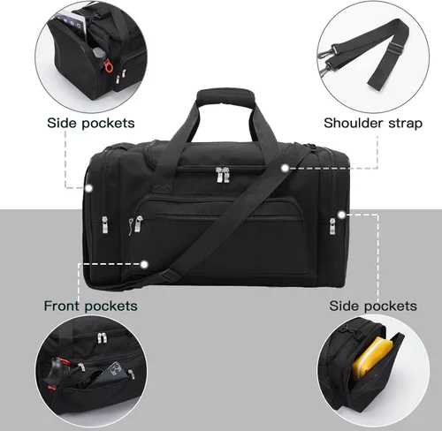Miniatura 3 de Sports Duffel Bag 20 inch for Travel Gym Black