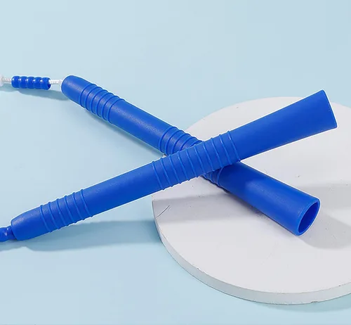 Miniatura 2 de Cuerda de saltar, 2 cuerdas azules y moradas de 3.28 pies con mango de plástico para saltar la cuerda