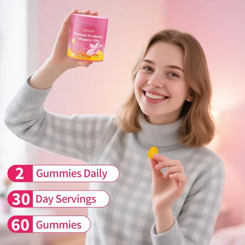 Miniatura 7 de Gomitas probióticas de olmo resbaladizo para mujer, sus jugosos probióticos femeninos apoyan el equilibrio del pH y el sistema inmunológico, gomitas