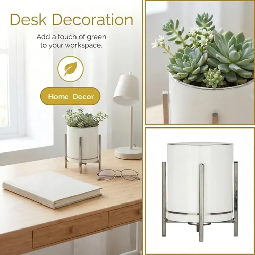 Miniatura 7 de Organizador de cerámica para cubiertos, soporte redondo para utensilios, soporte para utensilios de cocina para encimera, taza de cerámica con borde