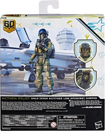 Miniatura 16 de Serie clasificada G.I. Joe 60º Aniversario - Piloto de acción - Halo (Alta altitud, apertura baja) Jumper, figura de acción de 6 pulgadas