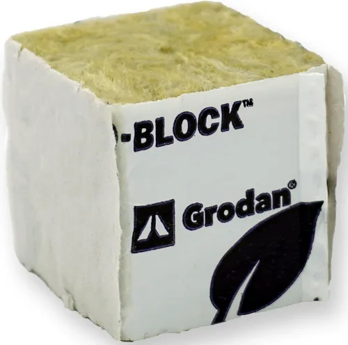 Miniatura 2 de Grodan - Mini bloques de lana de roca de 1.5 pulgadas, paquete de 45 cubos de lana de roca para hidroponía, iniciador de semillas y clonación +
