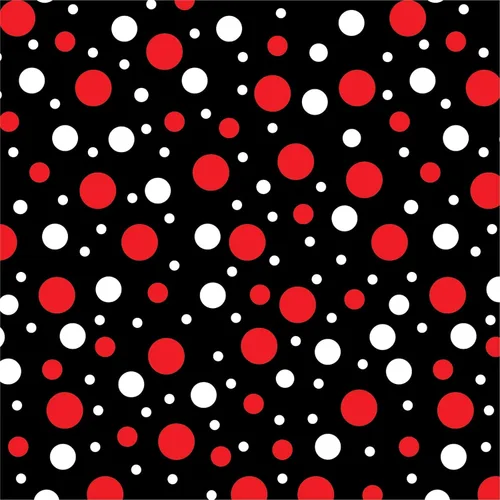 HTV4U Vinilo de transferencia de calor para el día de San Valentín (puntos negros y rojos, 12 pulgadas x 1 yarda), bonito patrón de lunares 3D para