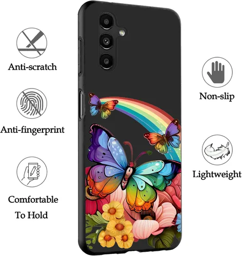 Miniatura 2 de Funda protectora para Samsung Galaxy A14 5G, TPU suave para niñas y mujeres, delgada, flexible, funda protectora para Samsung Galaxy A14 5G Mariposa