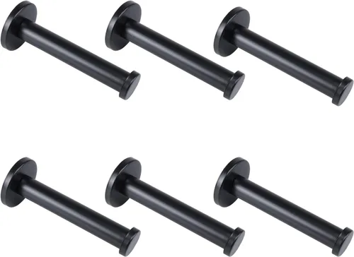 Miniatura 18 de Ganchos para toallas de baño, paquete de 6 ganchos redondos para abrigos, gancho resistente para bata montado en la pared, colgador de ropa Cromo