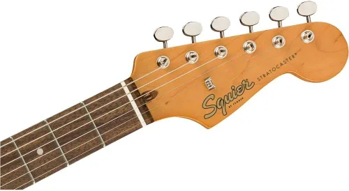 Miniatura 6 de Squier Classic Vibe Stratocaster guitarra eléctrica de los años 60, azul Lake Placid Blue, paquete de diapasón de laurel con cable de 10 pies