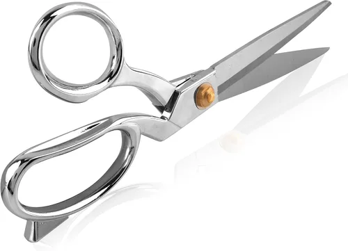 eZthings®, tijeras resistentes tapizadas de 12" para cortes artísticos y confección de manualidades, tapetes. Plata de 10.5 pulgadas