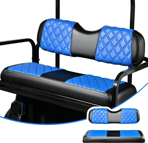Miniatura 15 de Fundas para Asiento de Carrito de Golf NOKINS Compatibles con Club Car Precedent/DS/EZGO RXV/TXT/Yamaha Drive, Almohada Trasera Estándar del Mercado