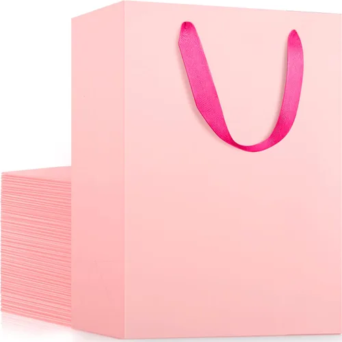 Miniatura 41 de EUSOAR Bolsas de compras y mercancías, tamaño mediano, 25 piezas de 7.8 x 3.9 x 11 pulgadas, bolsas de regalo reciclables de papel kraft marrón