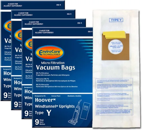 36 Hoover Windtunnel - Bolsas verticales tipo Y para aspiradora (microfiltración) (36 bolsas) (856-9-4)