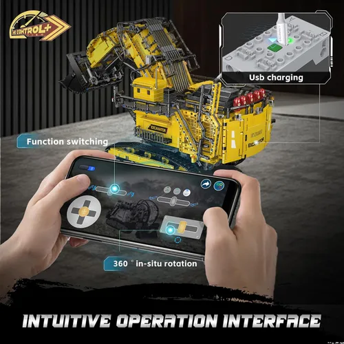 Miniatura 5 de Mould King 17070 - Juego de construcción de excavadora RC para adultos, modelo de vehículo de construcción de camión de 4767 piezas, camión