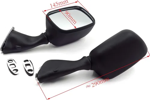 Miniatura 5 de MT305-BK - Espejos de repuesto OEM compatibles con Suzuki Gsxr600 750 1000 00-03 1300 R Hayabusa 1999-2020 negro