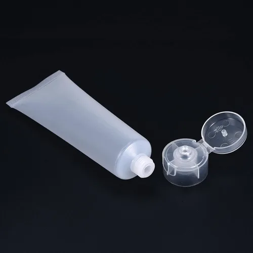 Miniatura 4 de PATIKIL Tubo de compresión de 1.7 fl oz, paquete de 15 tubos cosméticos vacíos de plástico con tapa abatible para viajes domésticos, translúcido