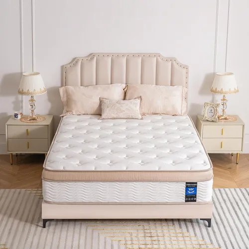 Miniatura 10 de Colchón de tamaño individual de 12 pulgadas, híbrido mediano de enfriamiento de espuma viscoelástica transpirable y cama de resortes ensanchados