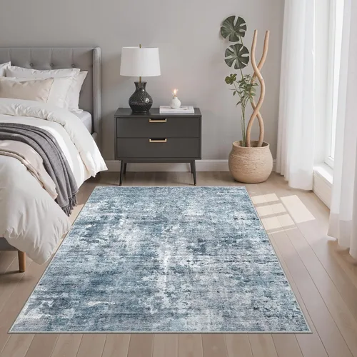 Miniatura 108 de Alfombra de pasillo Soalmost 2'6" x 10' lavable, alfombra antideslizante para cocina, baño, lavandería, alfombras vintage ultra delgadas para Beige