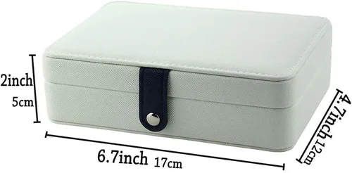 Miniatura 6 de CHYA Joyero pequeño para mujeres y niñas, estuche organizador de joyas de viaje de piel sintética, soporte portátil para almacenamiento de joyas