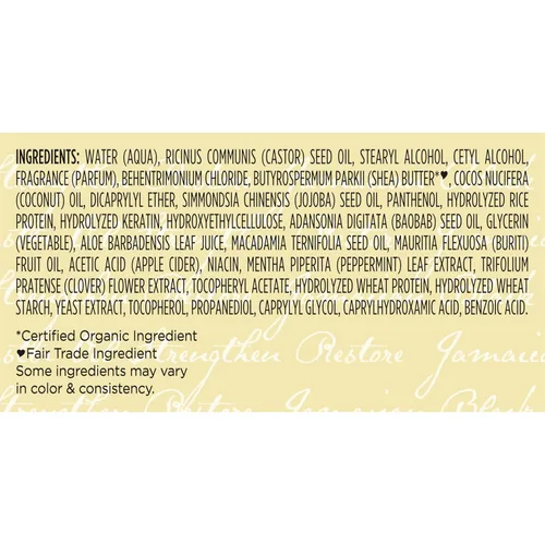 Miniatura 8 de SheaMoisture Aceite de Ricino Negro Jamaiquino, Acondicionador Fortalecedor y Restaurador Sin Enjuague, 11.5 fl oz (340 ml)