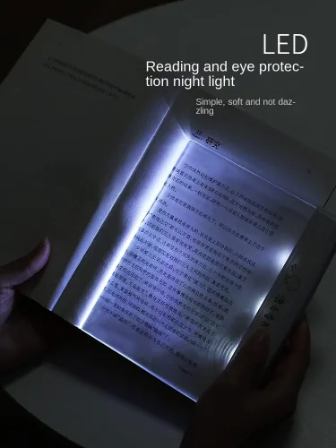 Miniatura 4 de Lámpara de lectura para estudiantes, luz LED, noche, estudio familiar, cuidado de los ojos, marcapáginas portátil para cama, coche, negro