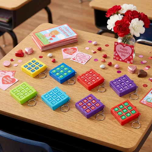 Miniatura 5 de Honoson Juego de 64 piezas de Tic Tac Toe para fiesta de cumpleaños, bolsa de regalo, relleno de calcetines para niños de 8 a 12 años