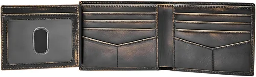 Miniatura 32 de Fossil Billetera plegable de cuero para hombre con ventana de identificación abatible para hombres
