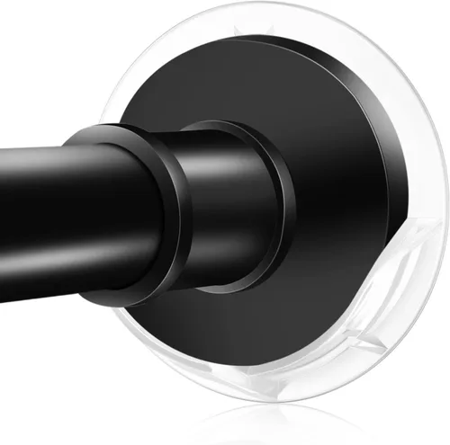 Miniatura 8 de Kitosun - Soporte adhesivo para barra de cortina de ducha para pared, soporte profundo de 3/5 con cinta para montaje rápido sin taladrar y tornillos