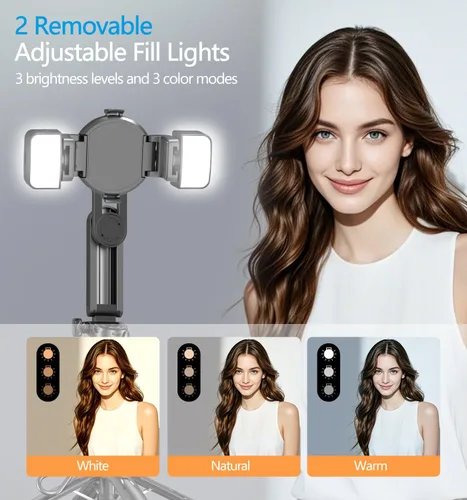 Miniatura 7 de Mag-Safe - Mini palo magnético para selfie, 4 en 1, pequeño trípode portátil de bolsillo para iPhone/Android, con clip de teléfono extraíble