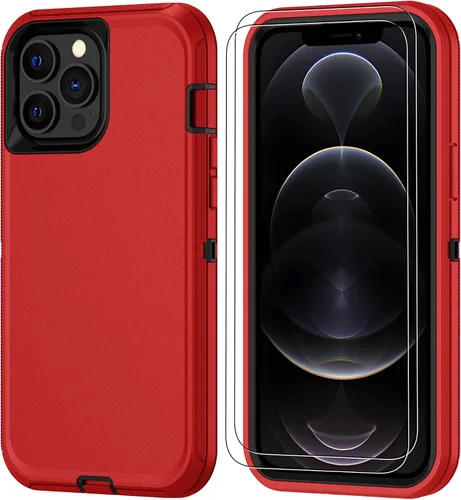 Miniatura 7 de Jshru para iPhone XR Funda con [2 Pack] Protector de Pantalla HD, [Grado Militar] 3-en-1 Resistente Protector de Cuerpo Completo a Prueba de Negro