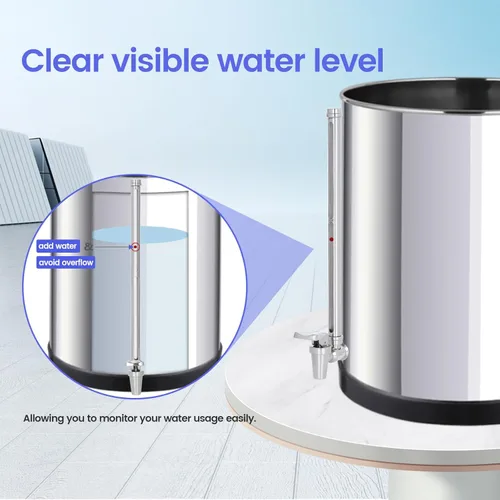 Miniatura 7 de Espiga de vidrio de visión de acero inoxidable 304 de 13 pulgadas, compatible con Berkey, Purewell, ProOne y otros sistemas de filtración de agua