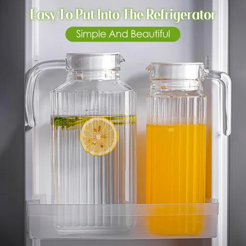 Miniatura 4 de Jarra acrílica de 16.9 fl oz/18 onzas, jarra de agua transparente con tapa, jarra de jugo irrompible, botella de agua fría para jugo casero, té