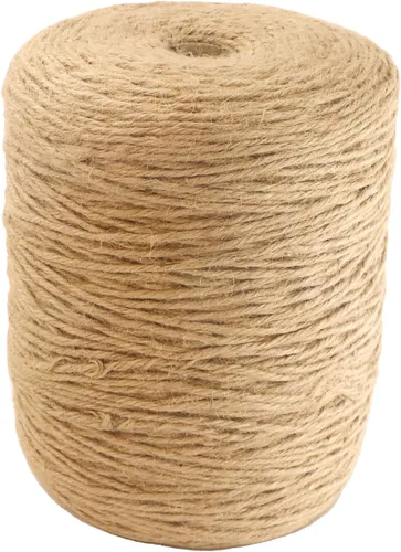Miniatura 31 de Cuerda de yute natural, 1.5 pulgadas de diámetro, 50 pies de largo, 4 hebras, manualidades y manualidades, decoración de jardín y hogar, hamaca