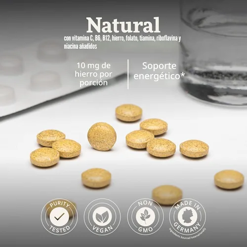 Miniatura 3 de Floradix Tabletas de hierro - Suplemento de hierro con vitaminas B, ácido fólico, vitamina C y más - Apoyo energético - Vegetariano y sin gluten