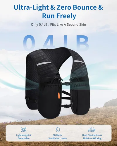 Miniatura 2 de ECOHUB Mochila de hidratación para correr, mochila ligera de hidratación para senderismo, ciclismo, maratón, mochila para mujeres y hombres
