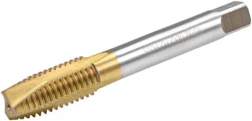 Miniatura 8 de uxcell Tapón de punta en espiral roscado M8 x 1 rosca, roscas de tierra H2 3 flautas, acero de alta velocidad HSS 6542, recubierto de titanio