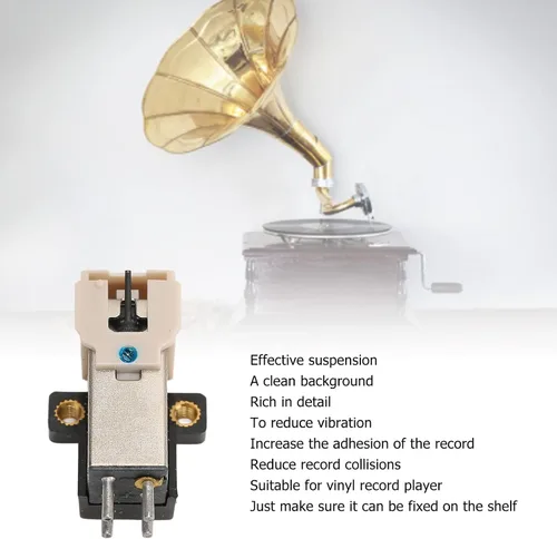 Miniatura 4 de Aguja del tocadiscos,Reemplazo de cartucho magnético alto,Aguja de reproductor de discos estéreo, Cabeza magnética para cartucho de tocadiscos