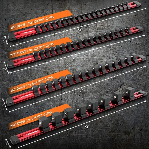 Miniatura 2 de Dynamic Riel organizador de enchufes de aluminio, personalizable, duradero, compatible con la mayoría de enchufes cromados y de impacto