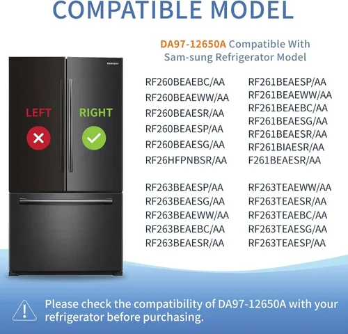 Miniatura 4 de DA97-12650A - Estantes para puerta de refrigerador (superior derecha) compatible con Sam-sung Refrigerador de repuesto RF260 RF261 RF263 apto